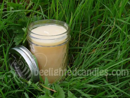 Beeswax Candle in Quilted Mason Jar