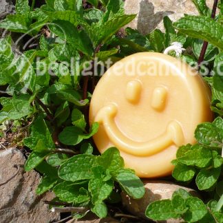 Beeswax Happy Face Candle
